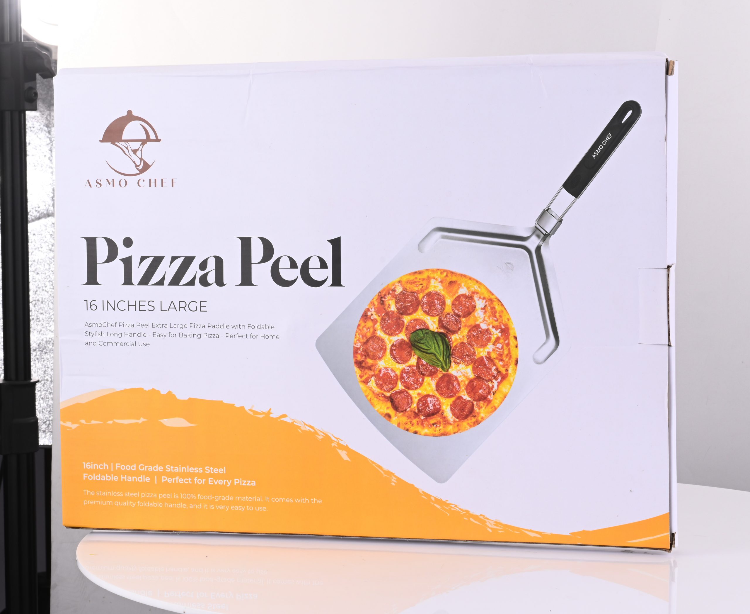 Pizza Paddle Sliding Pizza Oven Turning Peel with Hang Hole